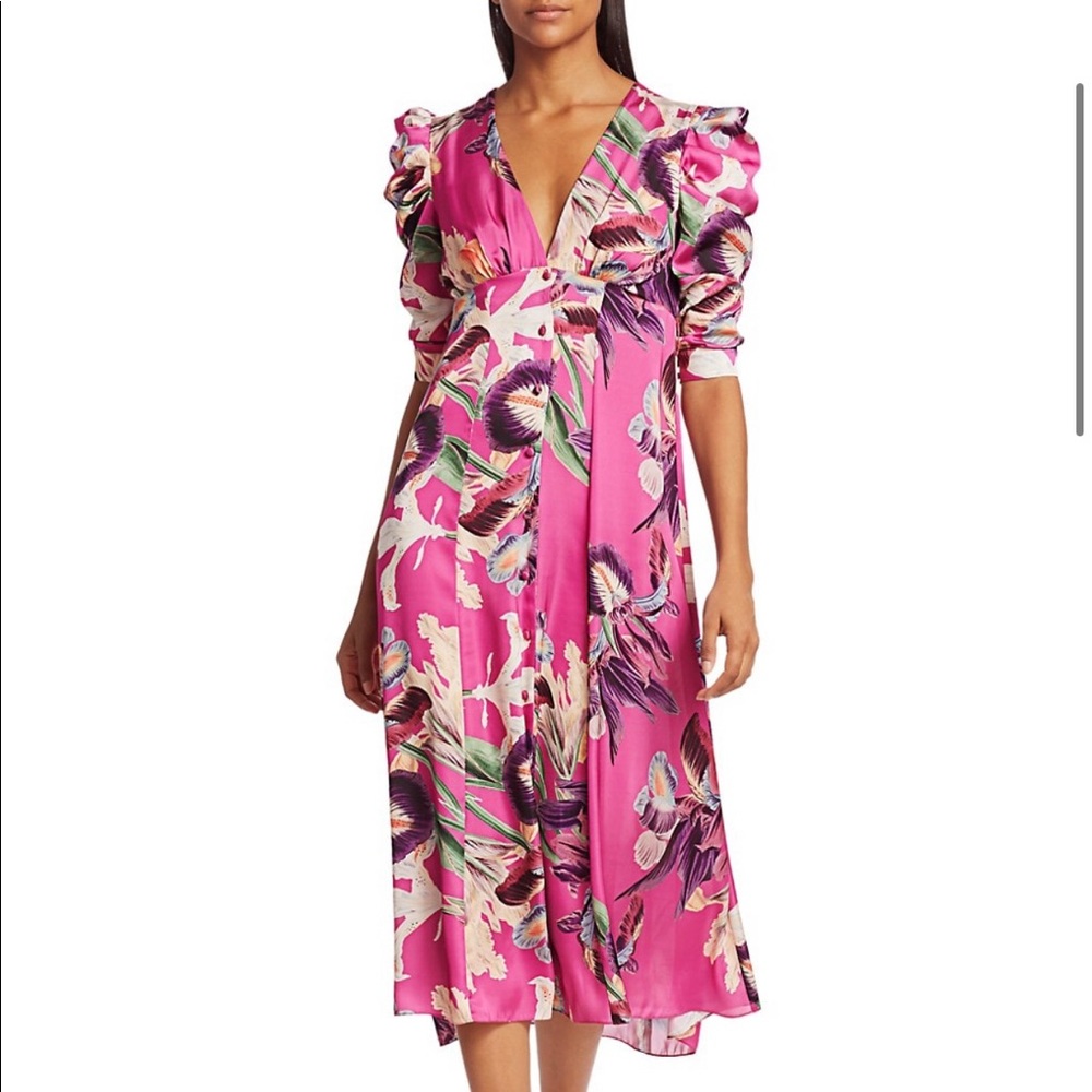 PatBO Pink Floral Maxi Dress
